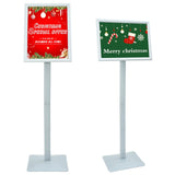 Pedestal Poster Stand Silver 32.5 x 27 x 126 cm Cast Iron 42030063