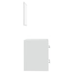 Bathroom Cabinet with Mirror White 41x38.5x48 cm Engineered Wood 804818