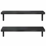 Wall Shelves 2 pcs 75x30 cm Black Stainless Steel 3214515