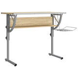 Craft Desk Sonoma Oak&Grey 110x53xcm Engineered Wood&Steel 340930