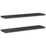 Wall Shelves 2 pcs 100x23.5 cm Black Stainless Steel 30289
