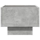 ZNTS Side Table with LED Concrete Grey 40x40x30 cm Engineered Wood 847500