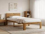 Single Bed Frame with Headboard ROSTOCK Natural 80 x 200 cm 903411