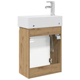 Bathroom Vanity Unit with Tap Artisan Oak 45.5 x 22.5 x 84 cm 889510