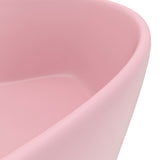 Luxury Wash Basin with Overflow Matt Pink 36x13 cm Ceramic 147032