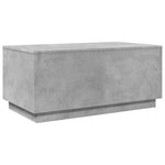 ZNTS Coffee Table with LED Lights Concrete Grey 90x50x40 cm 839878