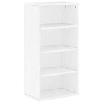 ZNTS Side Cabinet ODDA White 40x24x79 cm Solid Wood Pine 4103602