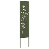 Garden Privacy Screen Olive green 32 x 140 cm Cold-rolled steel 876255