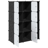 Modular Cabinet 9 Compartments 109x36.5x143 cm Black and White 240497