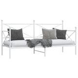 Day Bed without Mattress White 90x190 cm Steel 4104681