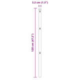 Embedded Fence Post 7 pcs Green Powder-Coated Steel 42004190