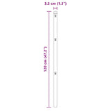 Fence Post Other 52 pcs Silver 3.2 x 3.2 x 120 cm Steel 3350152