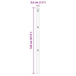 Fence Post Other 26 pcs Silver 3.2 x 3.2 x 120 cm Steel 3350151
