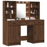 Dressing Table Set with Drawer 3 pcs Old Wood Engineered Wood 3334297