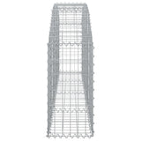 ZNTS Arched Gabion Basket 200x30x60/80 cm Galvanised Iron 153463