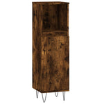 ZNTS 3 Piece Bathroom Furniture Set Smoked Oak Engineered Wood 3190226