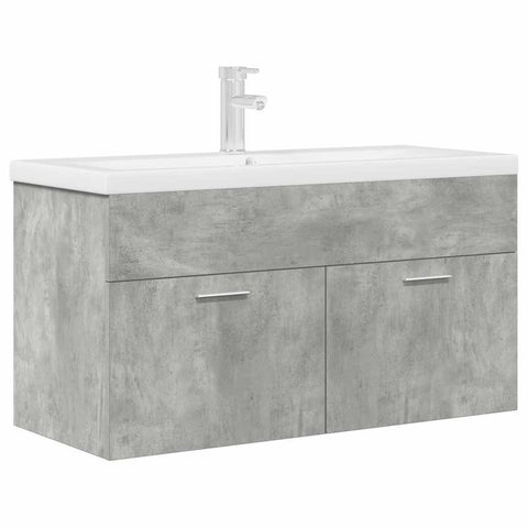 ZNTS Bathroom Sink Cabinet with Built-in Basin and Faucet Concrete Grey 3324891