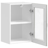 Kitchen Wall Cabinet with Glass Door Porto Concrete Grey 854011