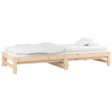 Pull-out Day Bed without Mattress 2x cm Solid Wood Pine 820427