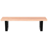 Basin Shelf Wall Mounted Steel and Solid Wood Oak 3302563