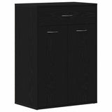 Shoe Rack with Drawer Black Oak 60 x 35 x 84 cm Engineered Wood 862463