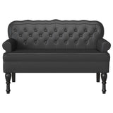 Bench Black 119.5 x 64.5 x 75 cm Faux Leather 42019299