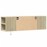 TV Wall Cabinet with LED Lights Sonoma Oak 135x31x39.5 cm 852385