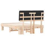 Bed Frame with Upholstered Headboard Black 120 x 200 cm 877491