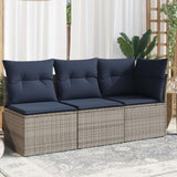 Garden Sofa 8 pcs Grey and beige 172 x 62 x 69 cm Poly rattan 366165