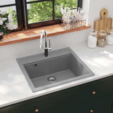 Granite Kitchen Sink Single Basin Grey 142955