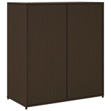 Garden Storage Cabinet Brown 105x55x113 cm Poly Rattan 365564