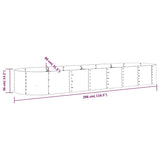 Garden Raised Bed Galvanised Steel 296x80x36 cm Grey 318924