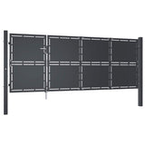 Garden Gate Steel 350x125 cm Anthracite 144537