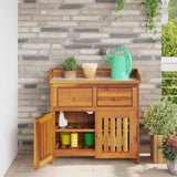 Garden Cabinet Natural 78 x 36.5 x 78cm Solid Acacia Wood 42001368