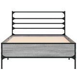 Bed Frame Grey Sonoma 80 x 200 cm Engineered Wood 8009116