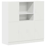 ZNTS 3 Piece Kitchen Cabinet Set White Engineered Wood 3324151