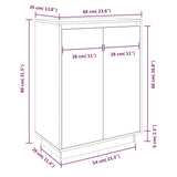 Shoe Cabinet 60x35x80 cm Solid Wood Pine 813530