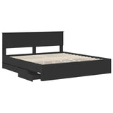 Bed Frame with Drawer Black 180 x 200 cm Engineer Wood 3410680