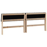 Upholstered Headboard Taupe 200 cm Solid Pine Wood 879157