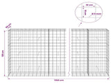 Gabion with 5 mm Wire and 10x10 cm Mesh 1150x50x150 cm 3465257