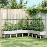 Garden Planter with Trellis White 200x160x142.5 cm PP 367974
