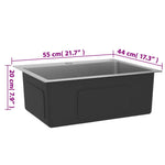 Handmade Kitchen Sink Stainless Steel 51510