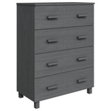 Sideboard HAMAR Dark Grey 79x40x103.5 cm Solid Wood Pine 340426