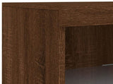 Sideboard with LED Lights Brown Oak 162x37x100 cm 3209148
