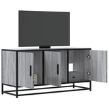 TV Cabinet Grey Sonoma 100x35x50 cm Engineered Wood and Metal 848832