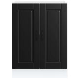 Kitchen Base Cabinet Porto Black Engineered Wood 853918
