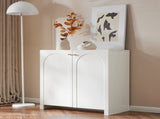 Storage Cabinet with 2 Doors, Wooden Buffet Sideboard with Adjustable Shelf and Metal Handles, N896P457077W