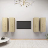 TV Cabinets 4 pcs Sonoma Oak 30.5x30x90 cm Engineered Wood 3079056