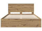 Bed Frame Artisian Oak 120 x 190 cm Solid Pine Wood 3409380