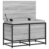 Storage Box with Lid Grey Sonoma 80x40x51.5 cm Engineered Wood 848802